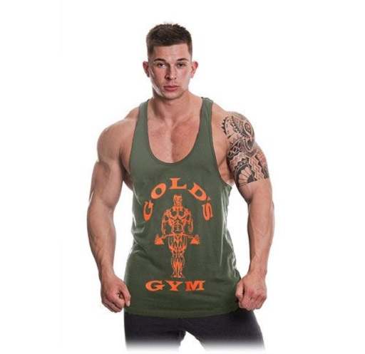 Golds Gym GGVST003 Stringer Joe Premium - army/orange