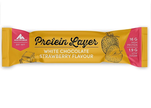 Multipower Power Layer Protein Bar 18x 50g White Choc Salty Almond