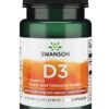 Swanson Vitamin D3 - 1000 IU - 30 Kapsel