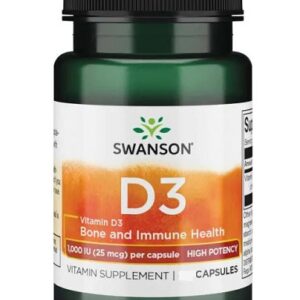 Swanson Vitamin D3 - 1000 IU - 30 Kapsel